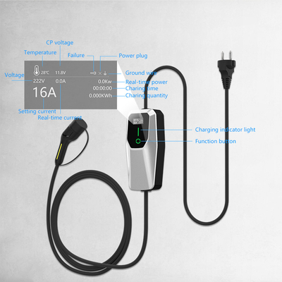 3.5kW 7kW 11kW Ev 充電器 AC 携帯充電台 IP65 防水