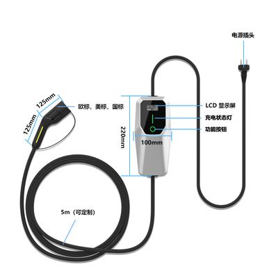 3.5kWACタイプ2EV充電器 屋外用 家庭用レベル1 2EV家庭用 壁充電器 CE FCC