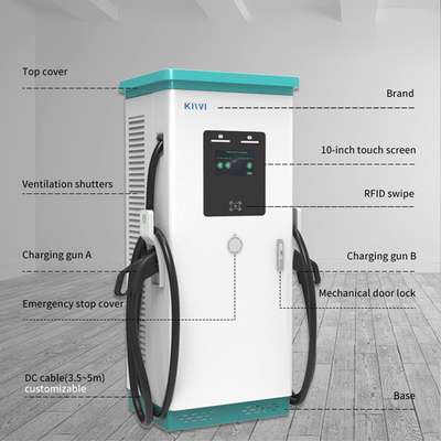 CCSタイプ2 CHAdeMOインターフェイス付きの屋外公共EV充電ステーション
