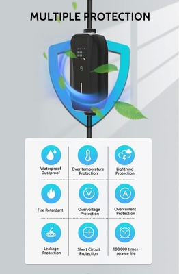 3.5KW 7KW 11KW ACプラグ充電 EV ホームレベル 1 2 Ev充電器 ホームモバイルカー