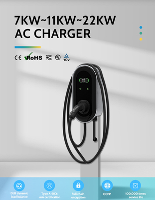 KIWI LCD ミニ Opcc 220Vタイプ2 充電ステーション 7kW CCS EV電動車用充電器