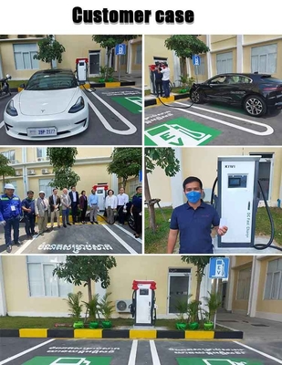 60KW 120KW DC プラグ充電フロアスタンド付きの EV 急速充電ステーション
