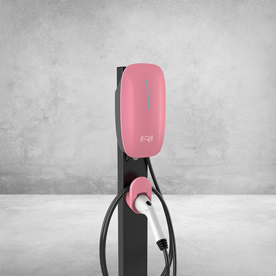 ポータブル 7kW DC 急速充電 220V EV 自動車充電器 接続温度検出と壁に設置された床スタンド